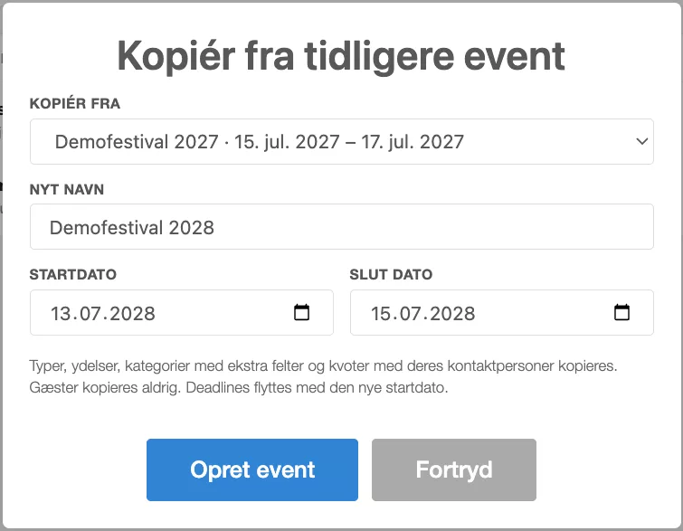 Dialogen Kopiér fra tidligere event